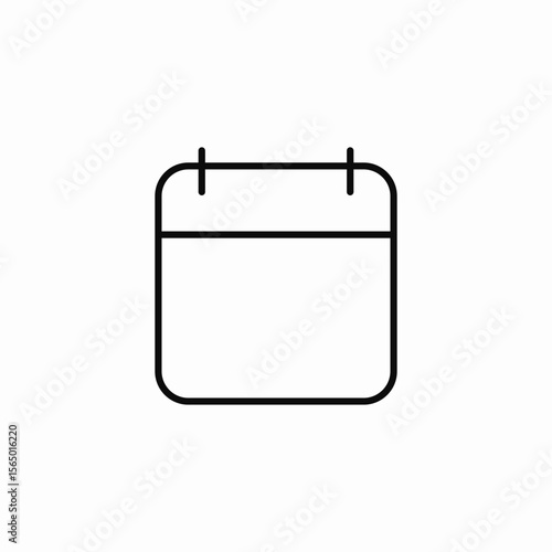 empty calendar page icon sign vector