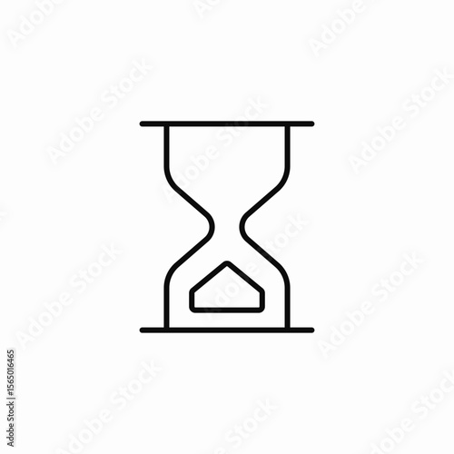 hourglass time passing icon sign vector
