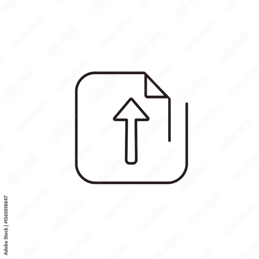 Flat icon of an upload arrow in a box Flat icon of an upload arrow in a box