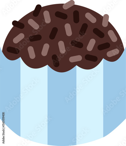 Ilustração de chocolate brasileiro brigadeiro em vetor