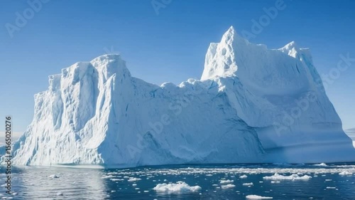 Wallpaper Mural Massive Iceberg Floating in Cold Arctic Ocean under Blue Sky Torontodigital.ca