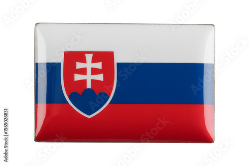 Free Download Glossy Slovakian Flag Badge Pin Enamel Country Souvenir Collector's Item - GFXLoad
