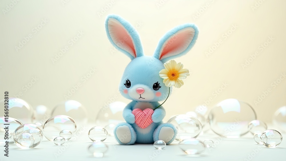 Obraz premium easter bunny with easter eggs