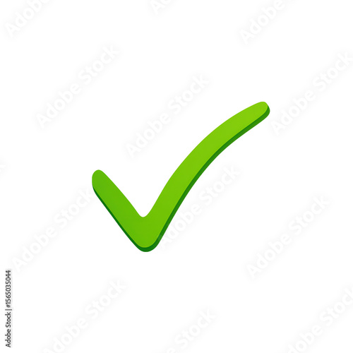 Green checkmark icon with slight shadow effect PNG