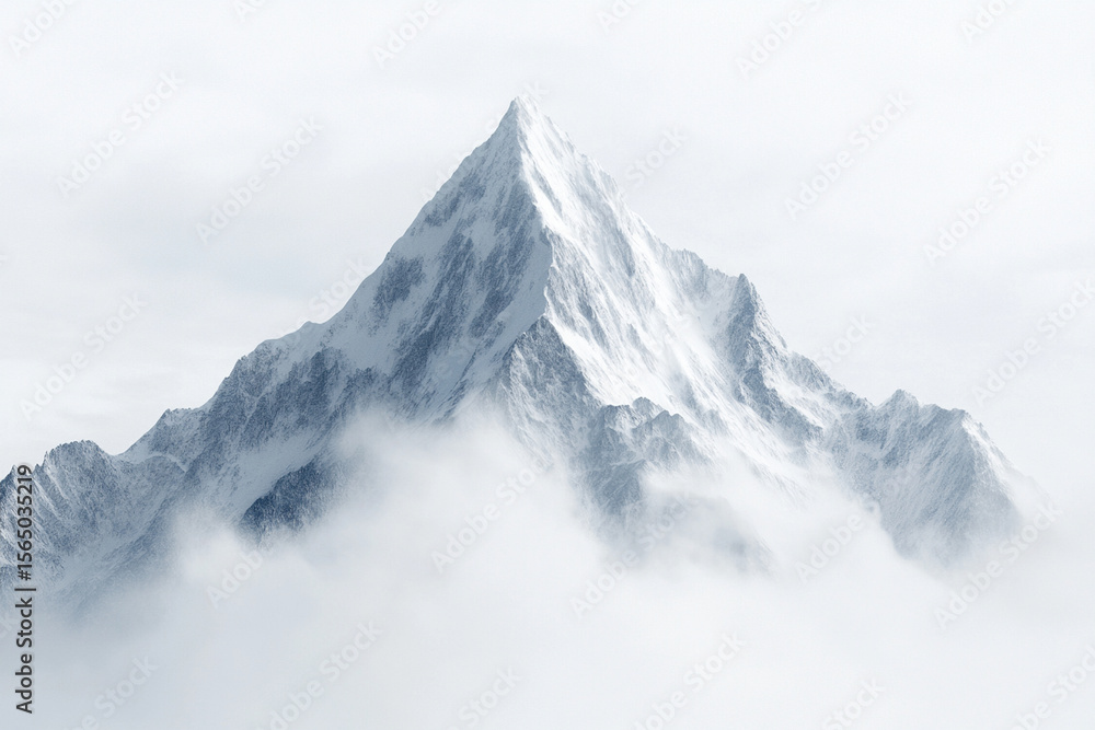 custom made wallpaper toronto digitalMisty mountain peak surrounded by ethereal clouds at dawn