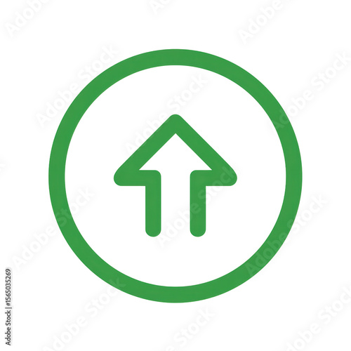 Double upward arrows in green circle icon PNG