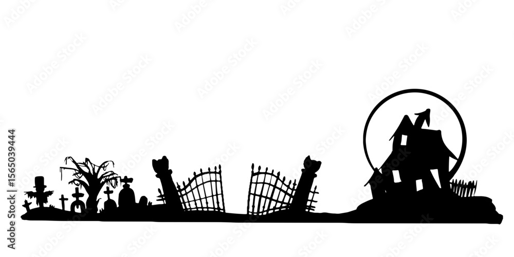 Fototapeta premium halloween decoration frame