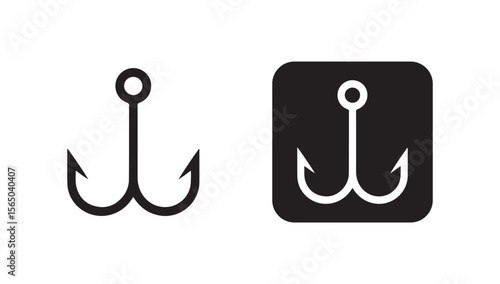 Fishing hook icon. Vector eps 10
