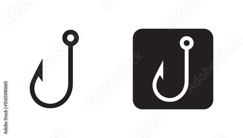 Fishing hook icon. Vector eps 10