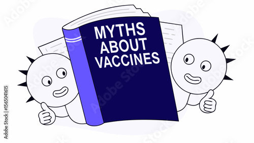 Common Myths About Vaccination and Health Awareness Vector Illustration
Debunking Vaccination Myths and Promoting Immunization Concept Vector