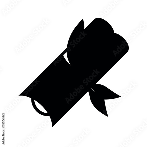 Wrapping Paper Black Vector Silhouette Holiday Packaging Graphic