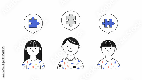 Creative Idea to Join Illustrated in Vector Artwork
Vector Artwork Showcasing the Concept of Joining Ideas