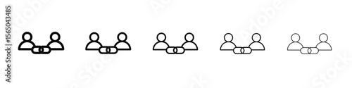 Affiliate link icon vector in editable stroke linear pictogram