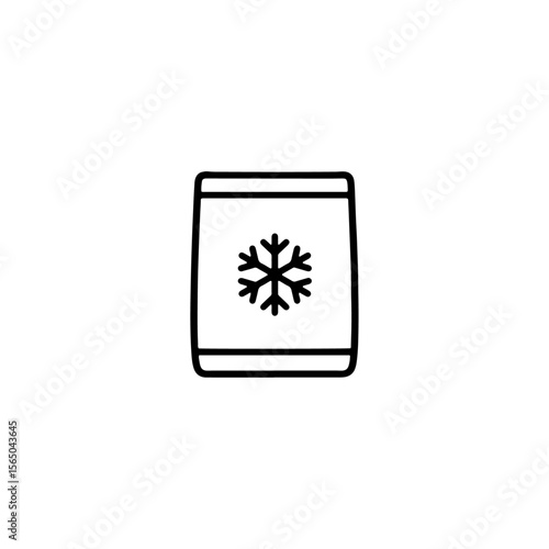 Frozen food bag icon flat vector design.