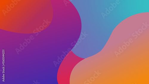 Abstract background with overlapping fluid gradient shapes in a moody purple, pink and cyan palette. A deep and dynamic design with a smooth, cosmic-like aesthetic.