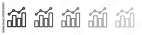 Benchmarking icon vector in editable stroke linear pictogram