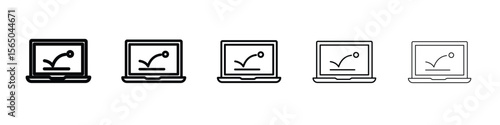 Bounce rate icon vector in editable stroke linear pictogram