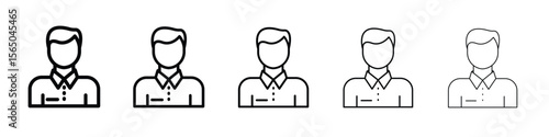 Cashier icon vector in editable stroke linear pictogram