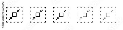 Compact size icon vector in editable stroke linear pictogram