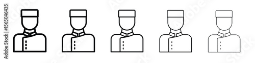 Concierge icon vector in editable stroke linear pictogram