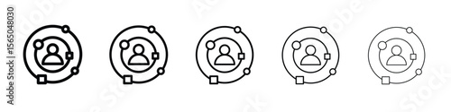 Experience icon vector in editable stroke linear pictogram