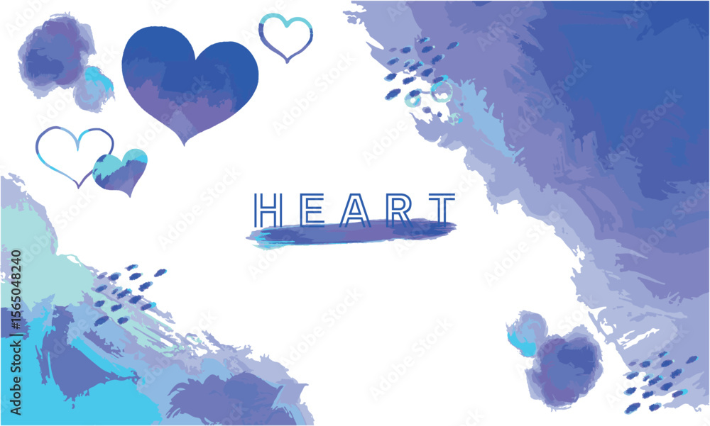 Obraz premium クールなハートが可愛い フレーム セット