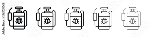 Pesticide icon vector in editable stroke linear pictogram