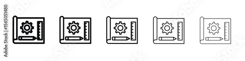 Prototyping icon vector in editable stroke linear pictogram