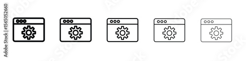 Software icon vector in editable stroke linear pictogram