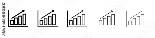 Stagflation icon vector in editable stroke linear pictogram