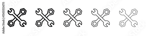 Tools icon vector in editable stroke linear pictogram