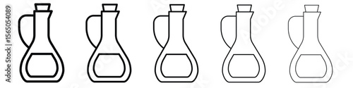 Vinegar icon vector in editable stroke linear pictogram