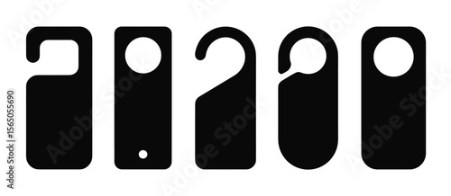 Door hanger collection, hotel service sign set, do not disturb, privacy concept