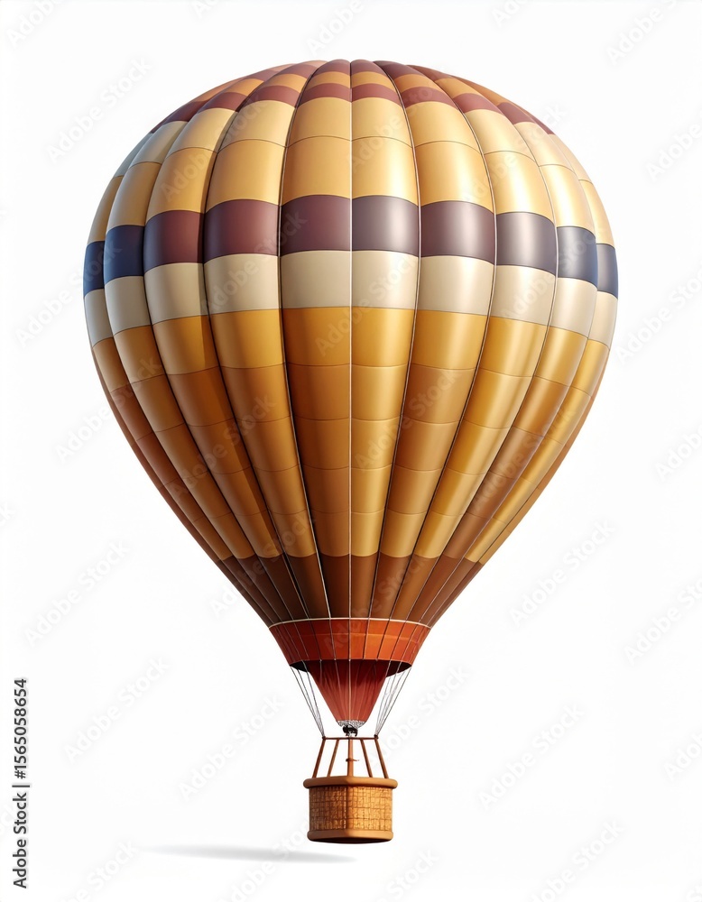Fototapeta premium Vintage Hot Air Balloon in Gold and Brown Tones