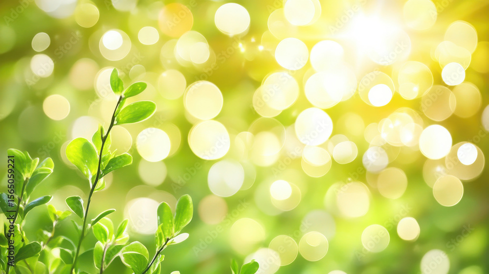 Natural green branches with sun dapples, bright nature background with bokeh light, for spring and summer concepts. Natural green branches with sun dapples, bright nature background with bokeh light, for spring and summer concepts.