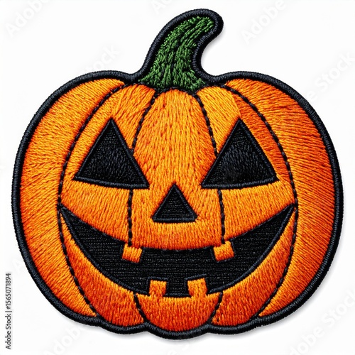 Smiling Orange Halloween Pumpkin Patch