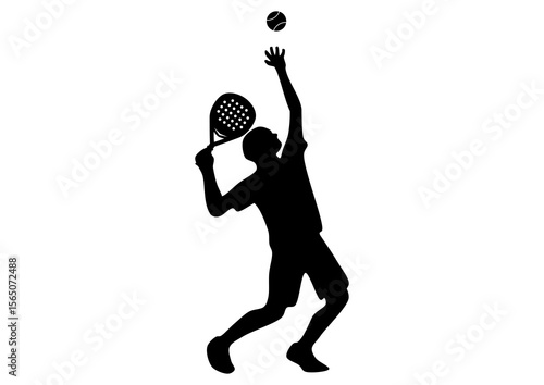 Padel player silhouette