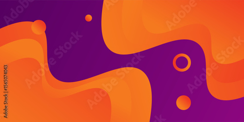 Modern dark purple orange pink geometric . Dynamic style banner design from fruit concept.  It is suitable for posters, flyers, websites, covers, banners, advertising