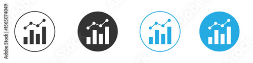 Benchmarking icon set. Black solid flat doodle graphic design set