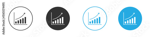 Business performance icon set. Black solid flat doodle graphic design set