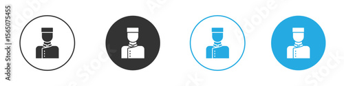 Concierge icon set. Black solid flat doodle graphic design set