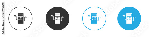 Dialysis icon set. Black solid flat doodle graphic design set