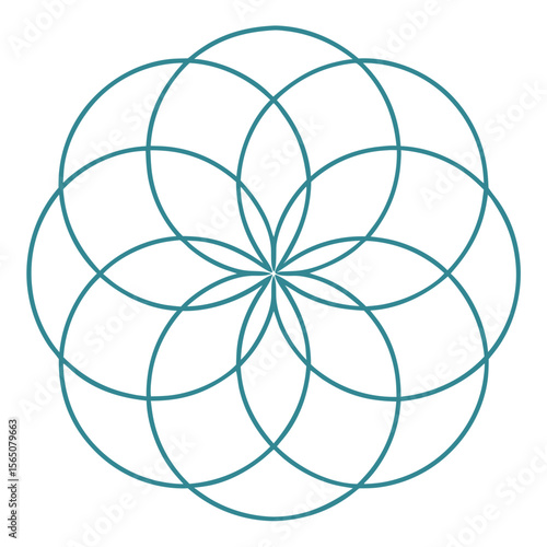 Symmetrical minimalistic design with overlapping circles in neutral tones – modern and balanced aesthetic