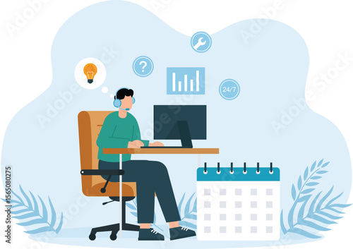Project Calendar,A woman is making a schedule target trending concept

