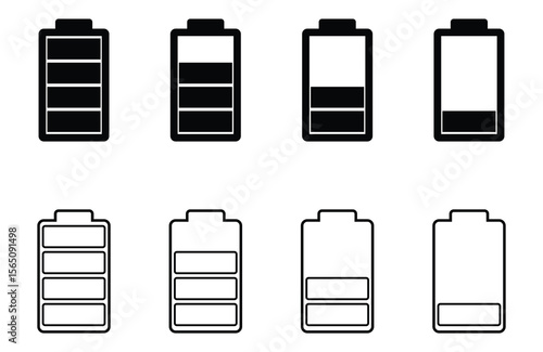 battery icons set