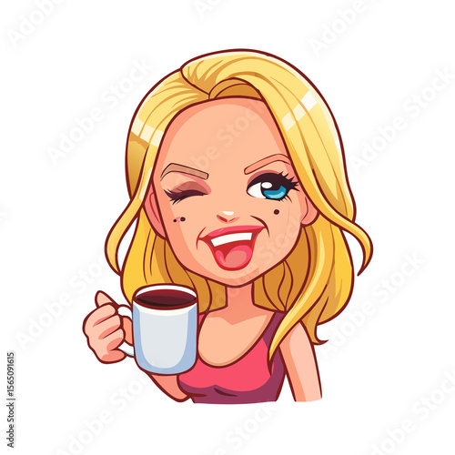 girl with cup of coffee