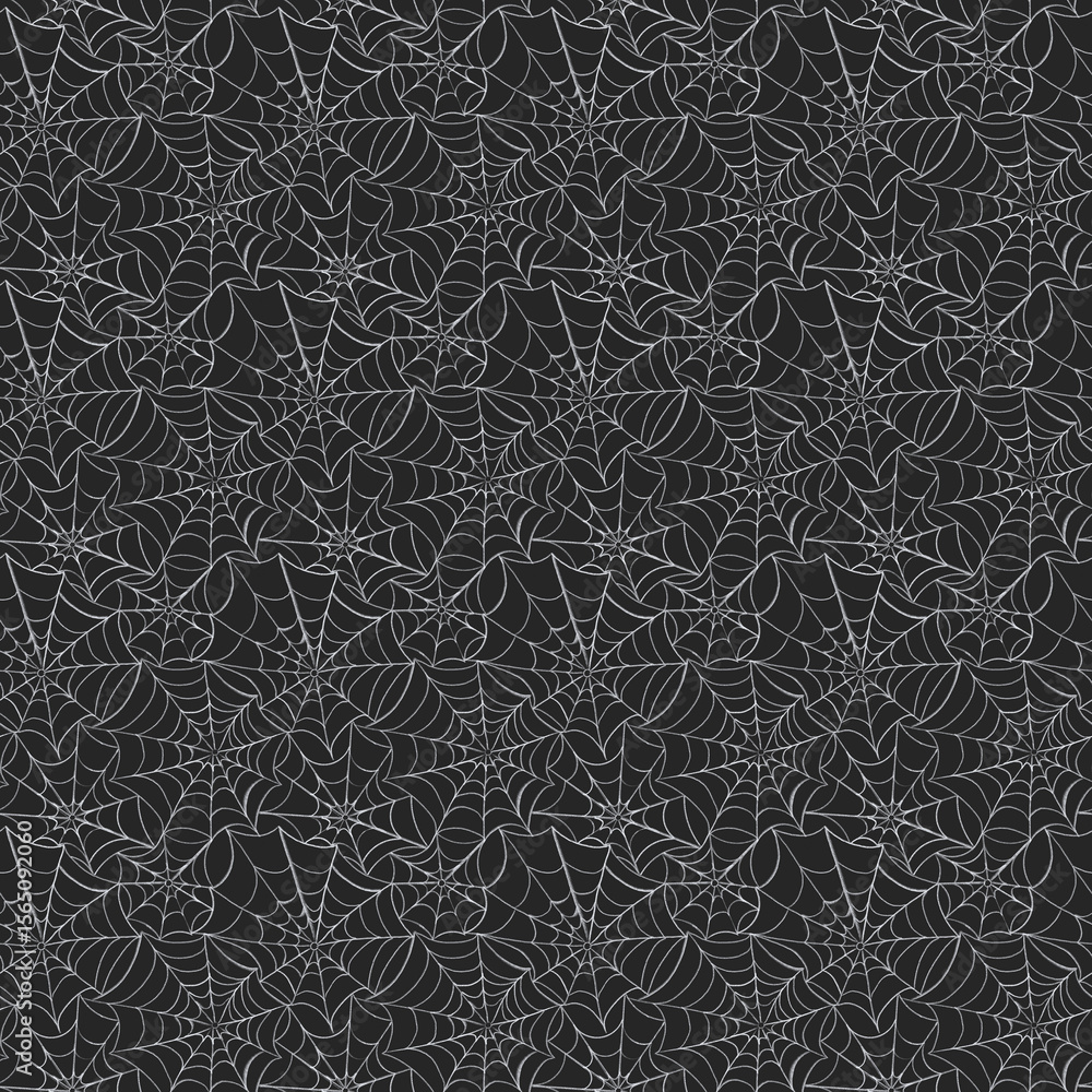 Raster seamless pattern featuring dense spiderweb lace covering the entire dark surface. Intricate and ornamental, this design suits gothic styles, Halloween decor, textiles, or mysterious themes. Raster seamless pattern featuring dense spiderweb lace covering the entire dark surface. Intricate and ornamental, this design suits gothic styles, Halloween decor, textiles, or mysterious themes.