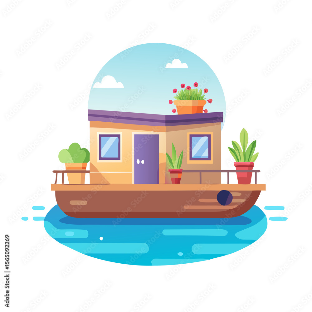 Obraz premium boat on the river