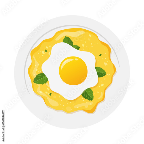 fried egg on a plate
