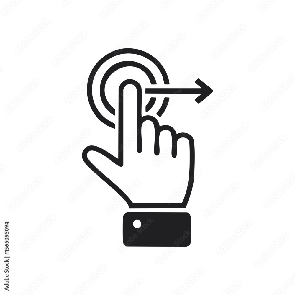 hand swipe icon vector illustration. hand swipe icon vector illustration.